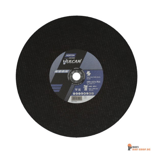 nortonschleifmittel/NORTON_schleifmittel_66252925477 Norton VULCAN  Fixed cut off wheels 400x4x25.4mm 30 GRIT_122514